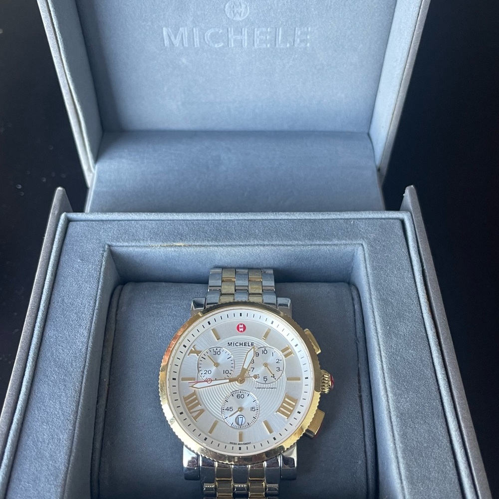 Michele Watch Two-tone bracelet. Brand new condition.